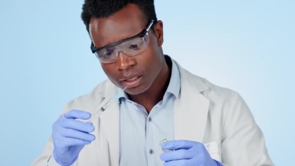 Bilim Insan Iğne Aşı Tıbbi Araştırma Ilaç Çözeltisi Aşı Için — Stok video