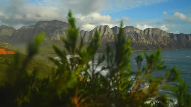 Naturaleza Plantas Paisaje Montañas Con Océano Para Ambiente Natural Ecosistema — Vídeo de stock