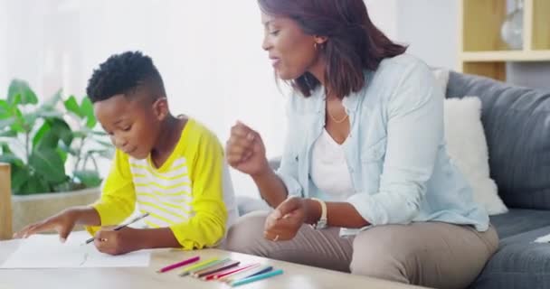 Praca Domowa Rodzina Pomoc Dzieckiem Podręcznik Szkolny Rozwój Edukacji Domu — Wideo stockowe