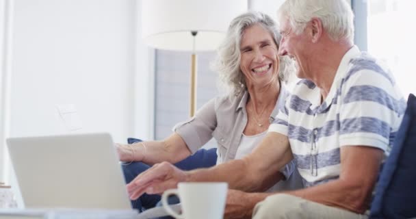 Senior Couple Budget Bills Finance Investment Portfolio Review Assets Home — Stock Video