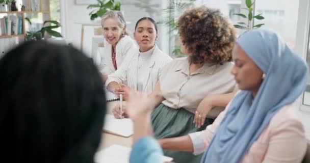 Podnikatelé Manažer Zaměstnanci Setkání Plánování Produktivita Otázkami Zaměstnanci Skupina Nebo — Stock video