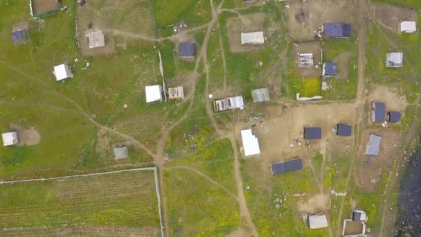 Drone Miasteczko Domami Infrastrukturą Dzielnica Rpa Ulica Budynki Krajobraz Droga — Wideo stockowe