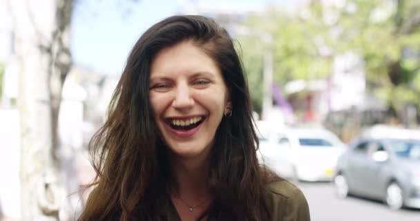 Interjú Beszél Utcán Városban Álom Nyaralás Jelen Vagy Választ Kérdésre — Stock videók