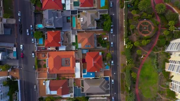 Outdoor Drohne Und Stadt Mit Gebäuden Straßen Und Umwelt Mit — Stockvideo