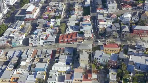 Drone Edifici Città Con Paesaggio Residenziale Città Del Capo Posizione — Video Stock