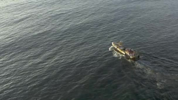 Logistică Navă Marfă Transport Ocean Drone Export Global Navigație Sau — Videoclip de stoc