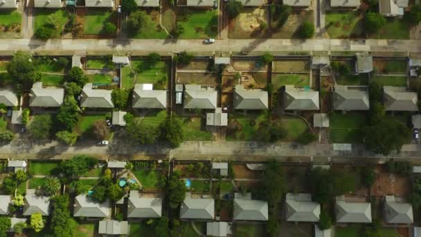 Miejskie Sąsiedztwo Dron Krajobrazie Domów Nieruchomości Rozwoju Nieruchomości Widok Gminę — Wideo stockowe
