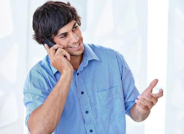 Phone Call Business Man Communication Office Digital Consulting Chat Contact — Stock Photo, Image