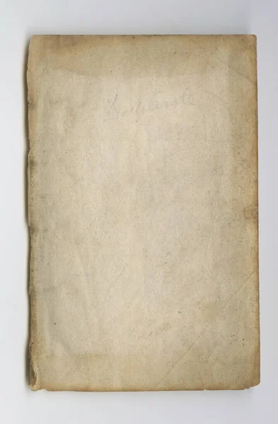 Parşömen Kitap Eski Sayfada Eski Dokuları Solmuş Yazıları Olan Boş — Stok fotoğraf