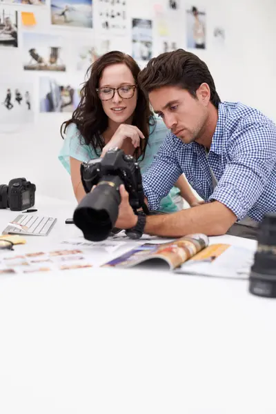 Camera Studio Photographers Team Editor Office Workshop Production Creative Photography — Stock Photo, Image