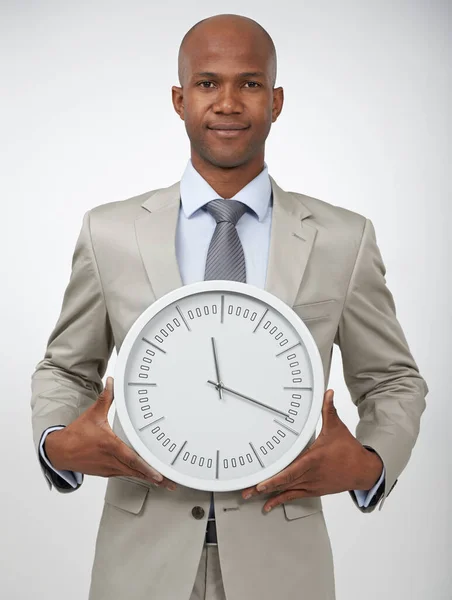Empresario Retrato Hora Del Reloj Para Abogado Profesional Corporativo Para —  Fotos de Stock