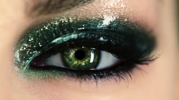 Osoba Makijaż Oczu Kosmetyki Służące Zbliżeniu Kreatywności Pielęgnacji Uroku Cieni — Wideo stockowe