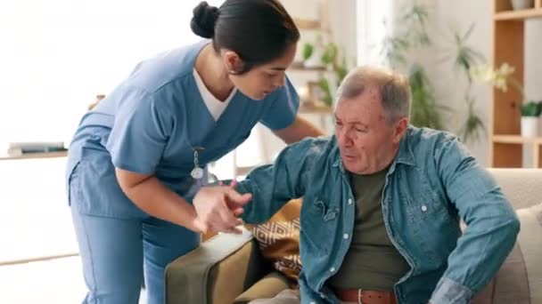 Strona Główna Pomoc Pielęgniarka Seniorem Wsparcie Wellness Usług Fizjoterapii Opieki — Wideo stockowe