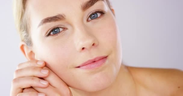 Donna Pelle Bellezza Naturale Cura Cosmetica Viso Benessere Con Dermatologia — Video Stock
