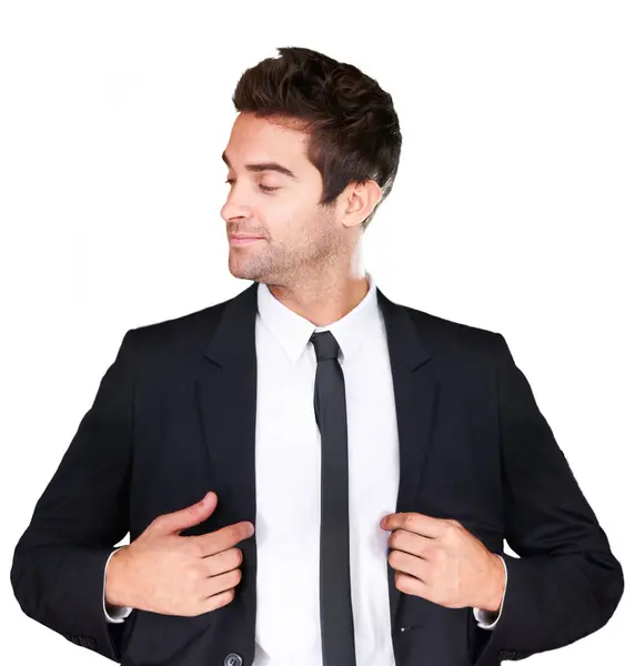 Studio Fashion Man Confident Tuxedo Choice Formal Attire Stylish Outfit — Stock Photo, Image
