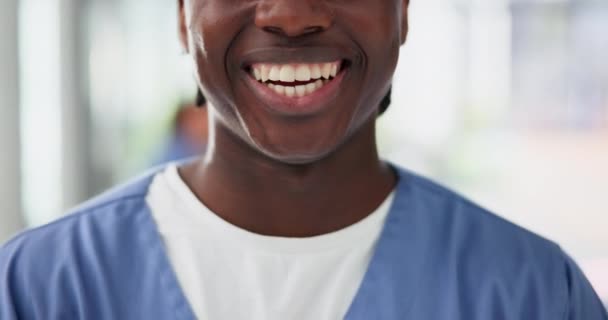 Посмішка Охорона Здоров Рот Медсестри Лікарні Консультування Медичного Професійного Щасливий — стокове відео