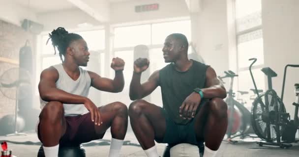 Fitness Přátelé Pěst Hrbol Tělocvik Cvičení Trénink Cvičení Úspěch Dobrá — Stock video