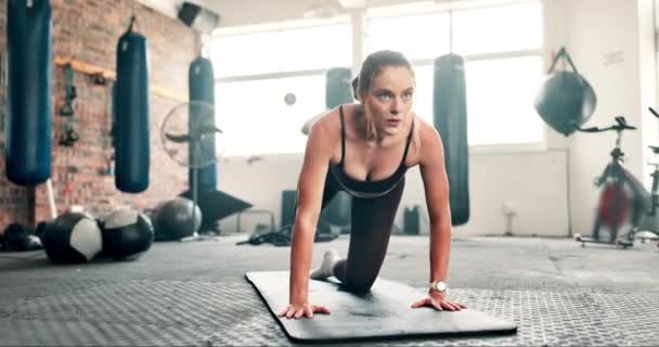 Woman Fitness Pilates Gym Workout Exercise Body Health Wellness Flexibility — Stock Video