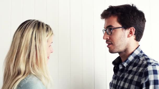 Divorce Stress Dispute Couple Colère Dans Une Maison Avec Des — Video