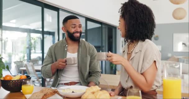 Kawa Tosty Para Kuchni Śniadanie Nawiązywanie Więzi Lub Romantyczne Obchody — Wideo stockowe
