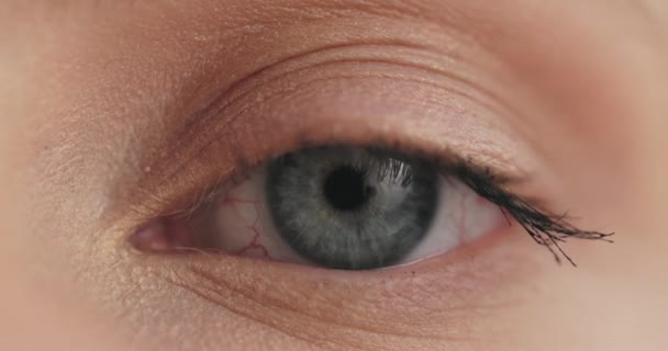 Osoba Zaměření Sítnice Detailním Záběrem Očí Pro Optometrii Vyšetření Glaukomu — Stock video