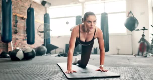 Mulher Fitness Pilates Ginásio Para Treino Exercício Saúde Corporal Bem — Vídeo de Stock