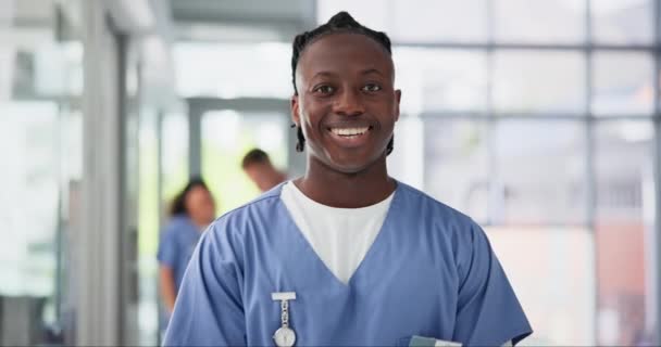 Nurse Man Pride Healthcare Face Consultation Service Medical Professional Clinic — Stock Video