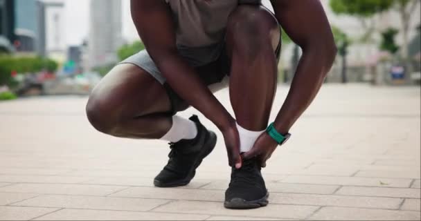 Cheville Douleur Homme Avec Blessure Sport Plein Air Pour Exercice — Video