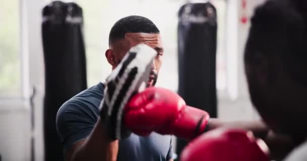 Černoch Osobní Trenér Boxer Sebeobraně Mma Nebo Trénink Bojových Umění — Stock video