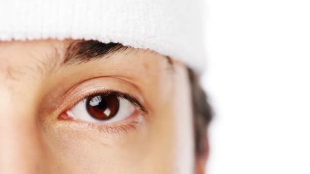 Gözler Optometri Beyaz Arka Planda Retina Sağlığı Sağiık Görme Yeteneği — Stok video