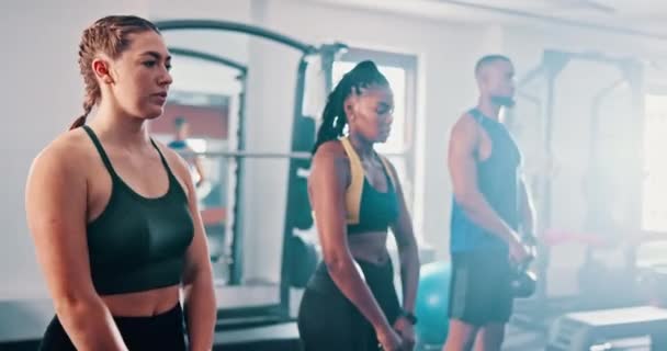 Haltérophilie Exercice Les Personnes Salle Gym Pour Entraînement Musculation Remise — Video