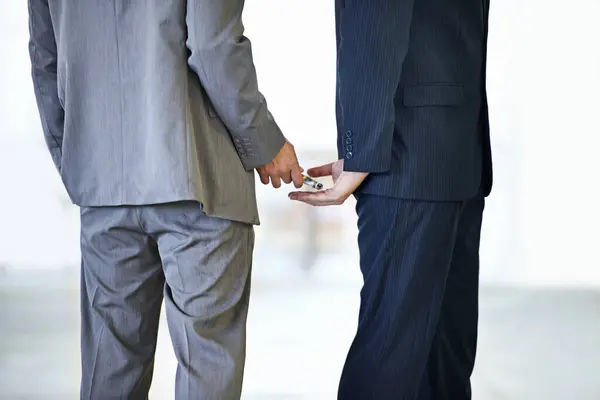 Business People Hands Cash Bribe Corruption Company Money Laundering Corporate — Stock Photo, Image