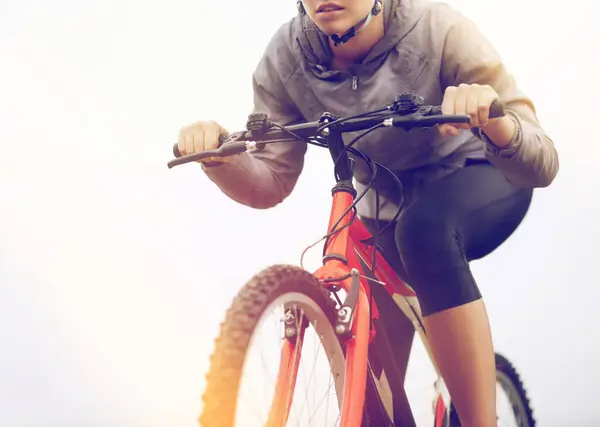 Mountain Bike Cycling Person Outdoor Exercise Workout Training Body Health — Stock Photo, Image