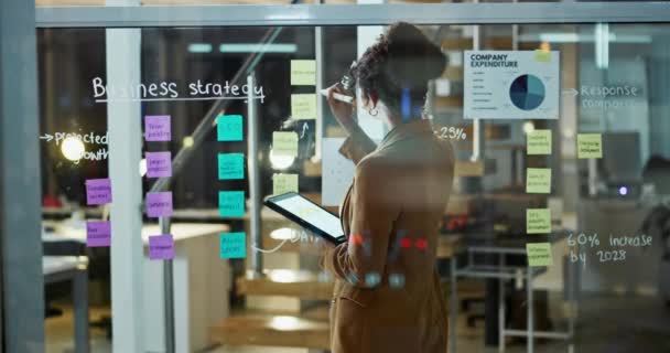 Плантация Стол Стакан Женщиной Стратегия Бизнес Прогрессом Развитием Компании Лицо — стоковое видео