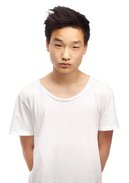 Portrét Móda Seriózní Asijský Muž Studiu Pro Styl Nebo Trendy — Stock fotografie