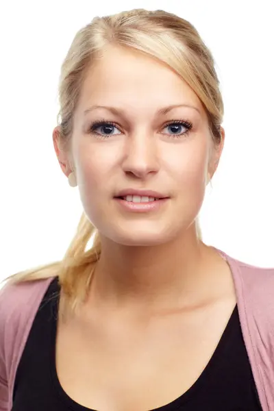 Portrait Woman Smile Studio Beauty Skincare Makeup Confident Happiness Model Stock Image