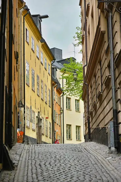 Travel Architecture Road Vintage Alley History Culture Holiday Destination Sweden — Stock Photo, Image