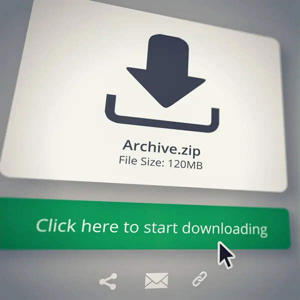 Html Downloads Archive Zip Internet Digital Content Website Attachment Information — Stock Photo, Image