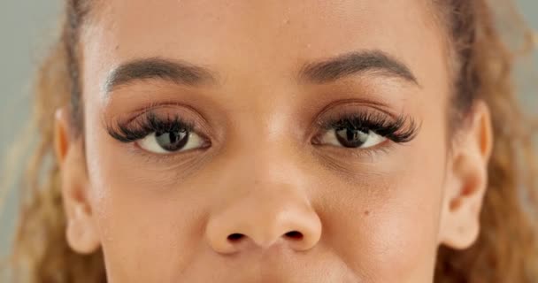 Zbliżenie Oczy Kobieta Optometrią Badanie Twarzy Jaskry Oceną Optyczną Portret — Wideo stockowe