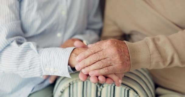 Anziani Sostegno Persone Che Tengono Mano Con Amore Pensione Cura — Video Stock