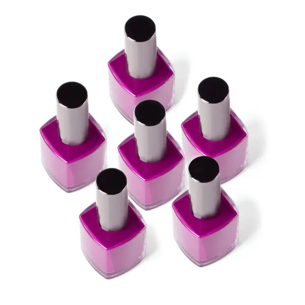 Esmalte Uñas Púrpura Botella Sobre Fondo Blanco Para Productos Belleza — Foto de Stock