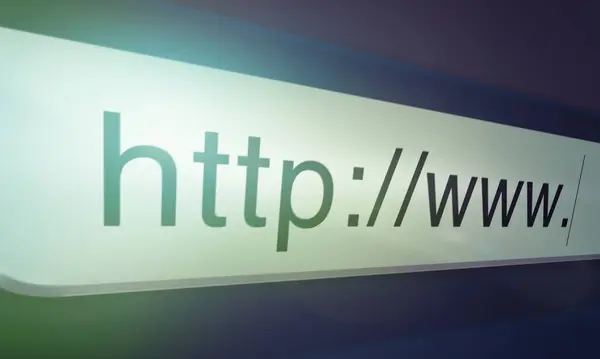 Browser Website Url Van Zoekbalk Het Computerscherm Voor Informatie Wereldwijd — Stockfoto