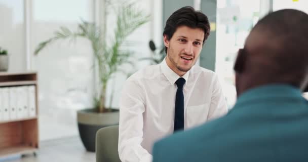 Rencontres Entretiens Hommes Affaires Poste Pour Processus Recrutement Embauche Réseautage — Video