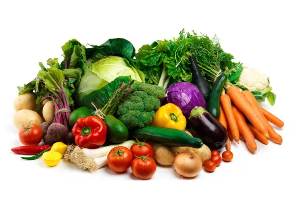 Zemědělství Potraviny Zelenina Studiu Pro Zdravou Stravu Ekologické Potraviny Čerstvé — Stock fotografie