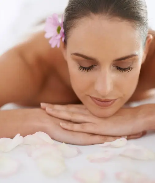 Zen Massage Face Woman Spa Health Wellness Balance Luxury Holistic — Stock Photo, Image