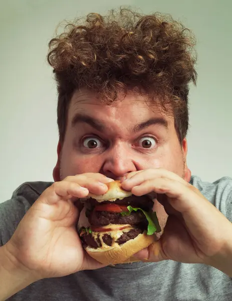 Afhaalmaaltijden Hamburgers Voedsel Voor Mens Studio Met Maaltijd Voor Grote — Stockfoto