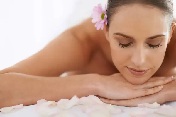 Relax Massage Face Girl Spa Health Wellness Balance Luxury Holistic — Stock Photo, Image