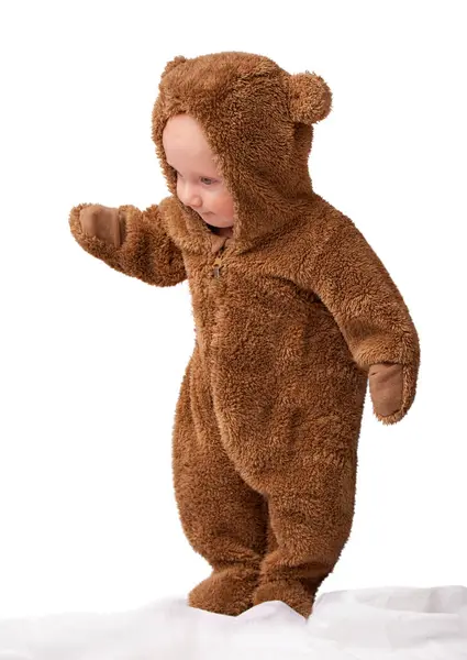 Studio Baby Onesie Costume Bear Toddler Joy Fun Child Newborn — Stock Photo, Image