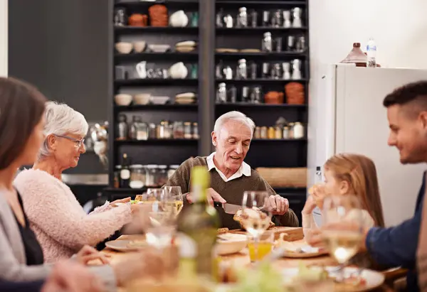 Aile Yemek Yemek Evde Yemek Sohbet Evde Sağlıklı Yemek Veya — Stok fotoğraf