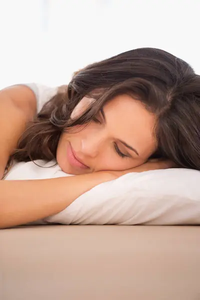 Relax Bed Woman Sleeping Peace Resting House Home Dreaming Pillow — Stock Photo, Image
